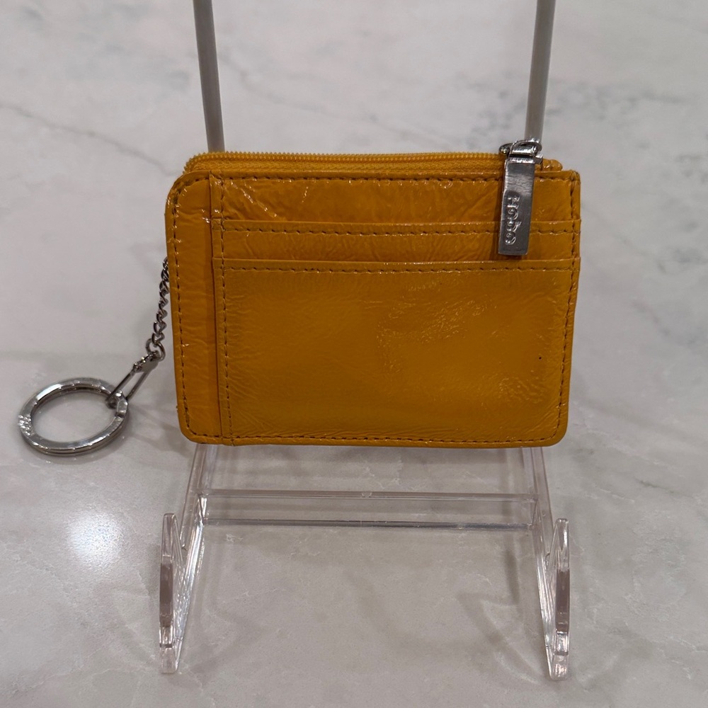 Hobo International Mustard Leather Card Holder